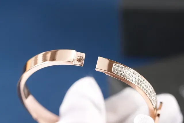 Chanel Gold Silver Pavé-Crystal Band Interlocking CC Logo Clasp Bracelet 5