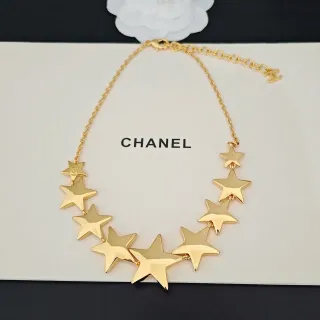 Chanel Gold-Tone Multi-Star Pendant Necklace