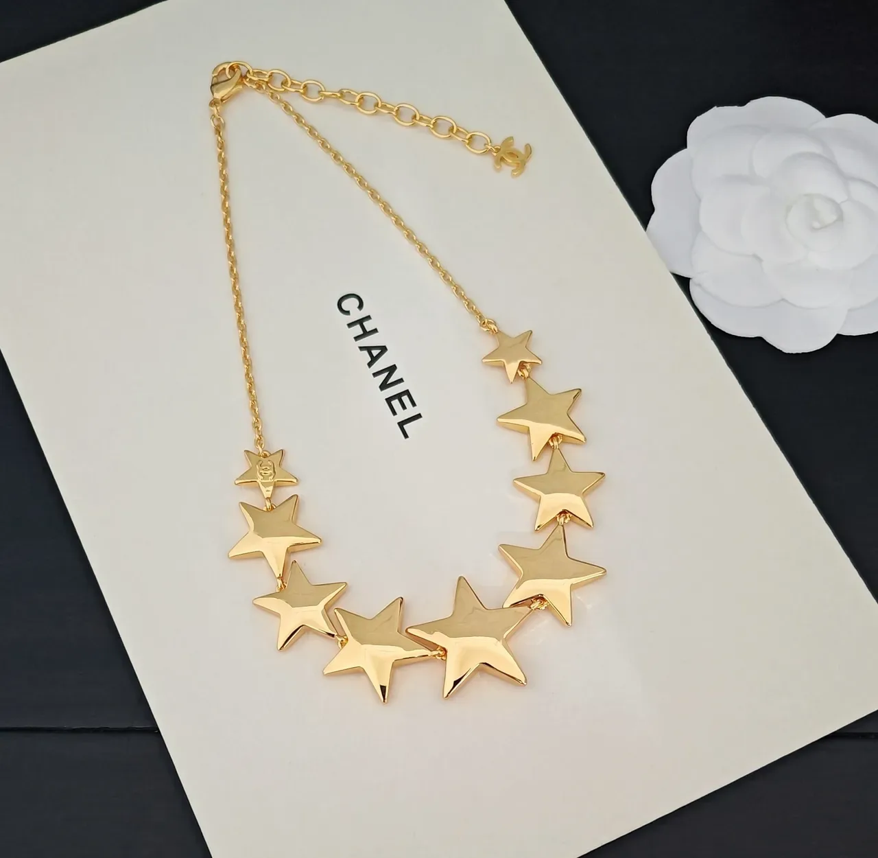 Chanel Gold-Tone Multi-Star Pendant Necklace 3