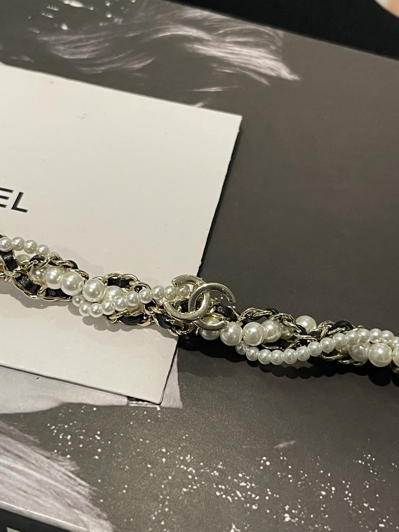 Chanel Pearl and Chain Multi-Strand Bracelet 2