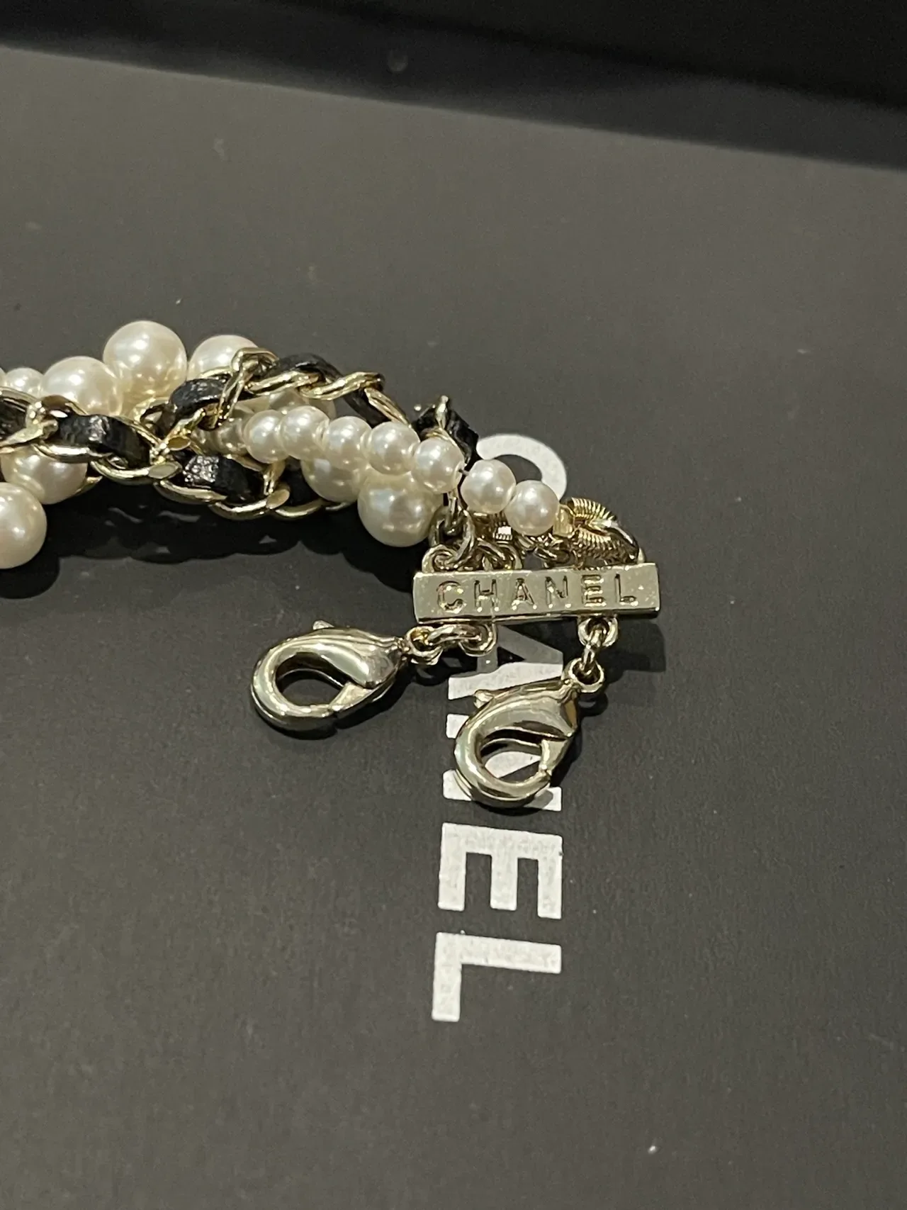 Chanel Pearl and Chain Multi-Strand Bracelet 6
