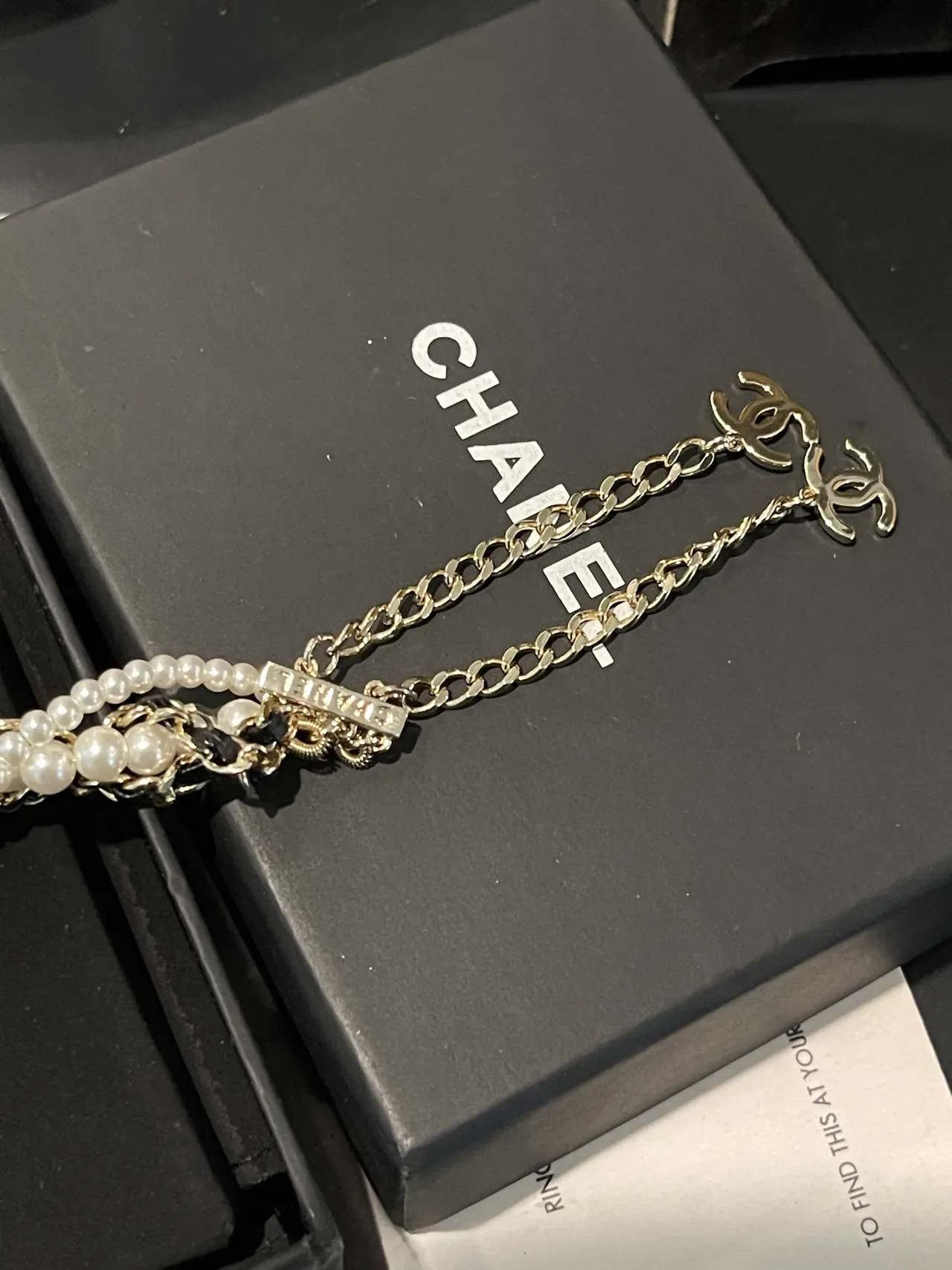 Chanel Pearl and Chain Multi-Strand Bracelet 7