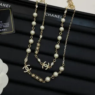 Chanel Pearl and Crystal CC Motif Necklace