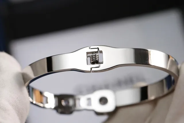 Chanel Square-Link Crystal CC Bangle Bracelets 5