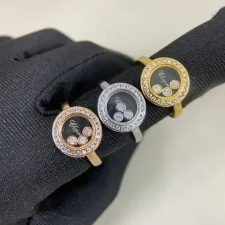 Chopard Happy Diamonds Rotating Disc Pavé Diamond Ring