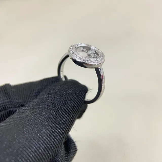 Chopard Happy Diamonds Disque Rotatif Bague Diamants Pavé 3