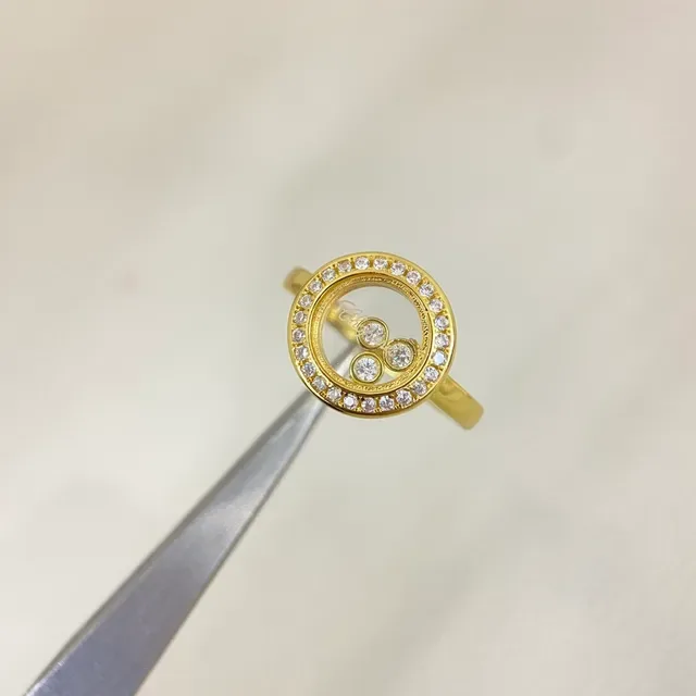 Chopard Happy Diamonds Disque Rotatif Bague Diamants Pavé 4