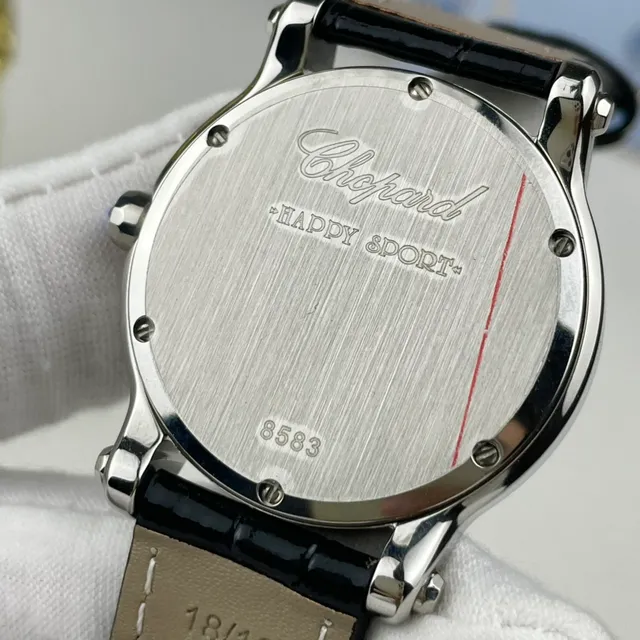 Chopard Happy Hearts Silver-Tone White Dial Red Heart Mechanical Watch 4