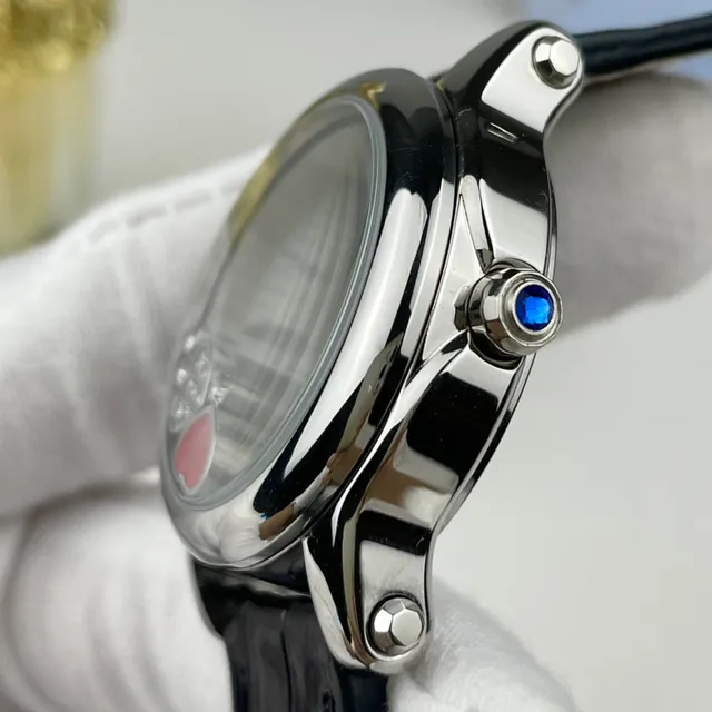 Chopard Happy Hearts Silver-Tone White Dial Red Heart Mechanical Watch 5