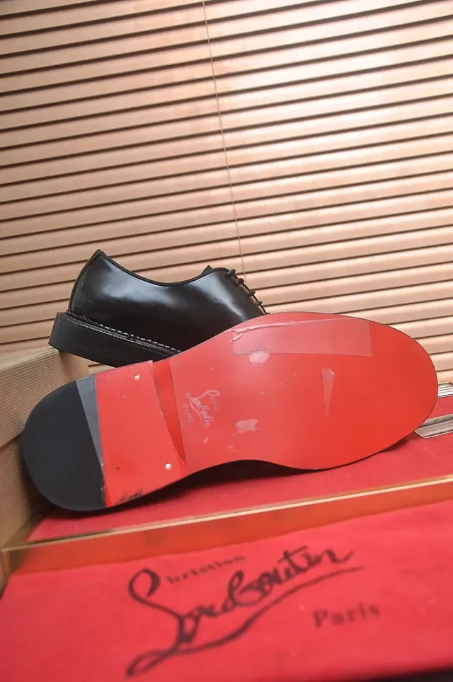 Christian Louboutin Black Cap-Toe Oxford Shoes 3