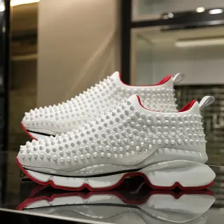 Christian Louboutin Spike Sneaker White Red Lifestyle Sneakers