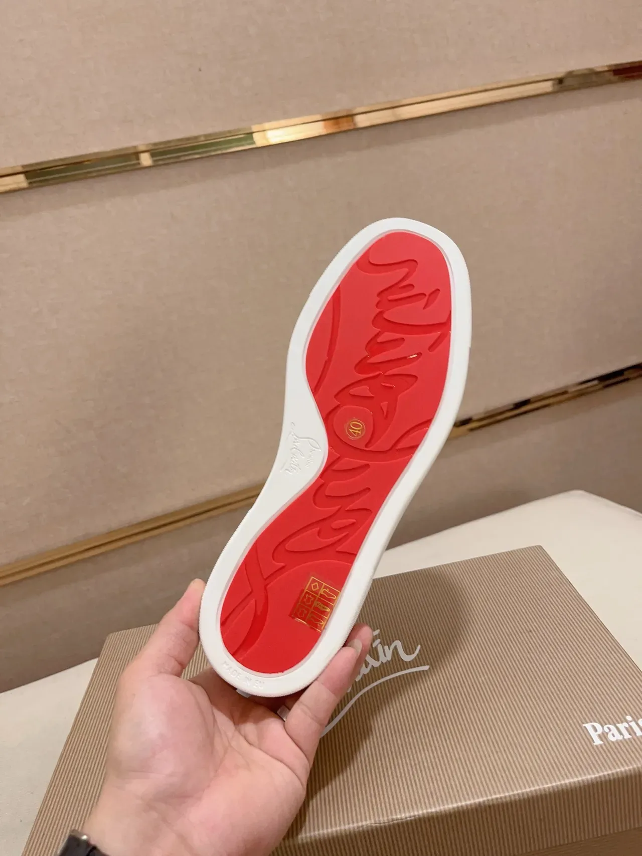 Christian Louboutin White Spiked Toe Quilted-Stitched Upper Lifestyle Sneakers 2