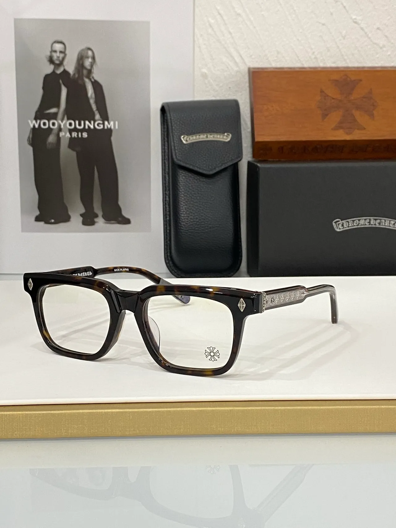 Chrome Hearts Ambidextrous Rectangular Acetate Optical Glasses 3
