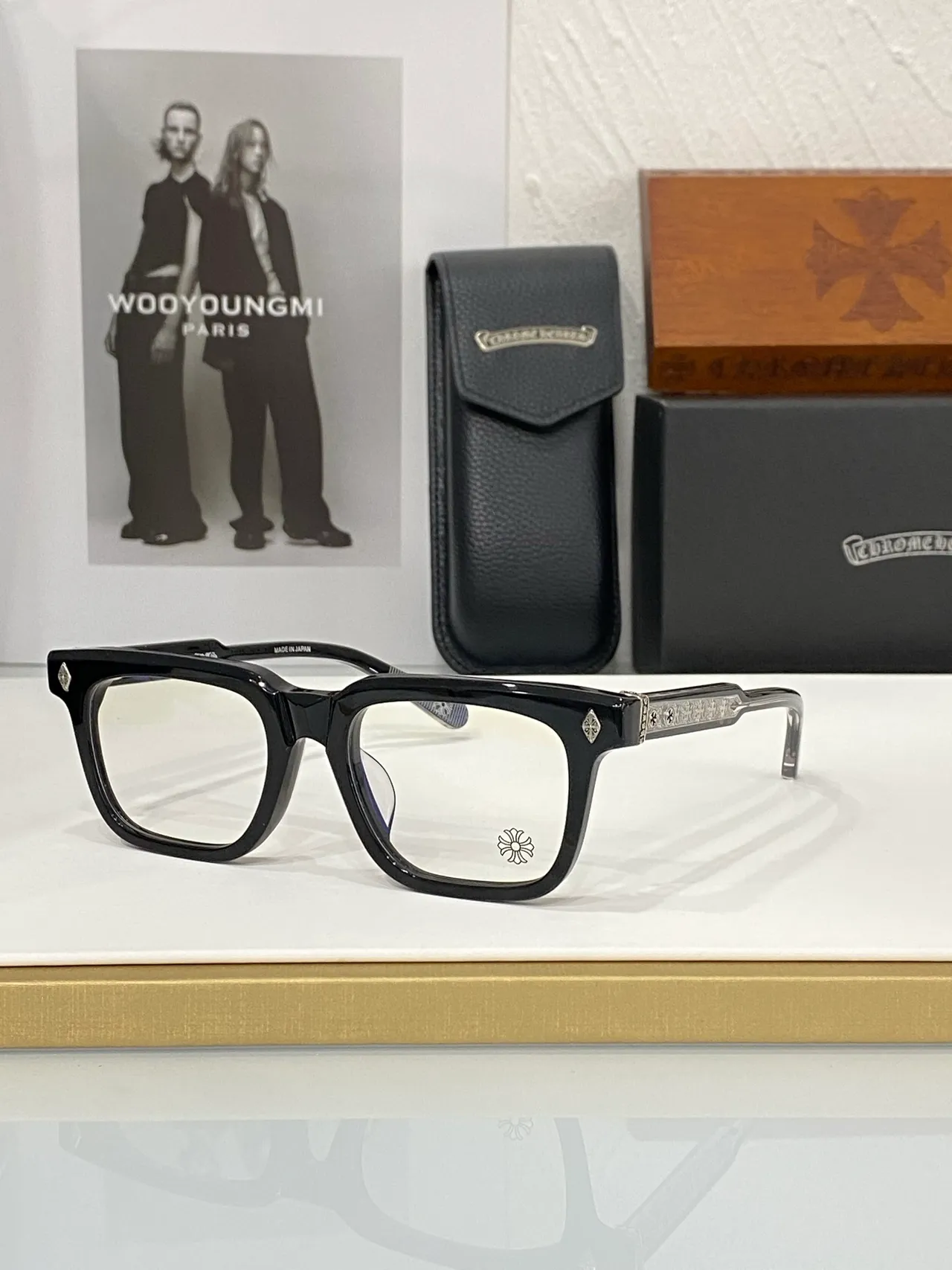 Chrome Hearts Ambidextrous Rectangular Acetate Optical Glasses 5
