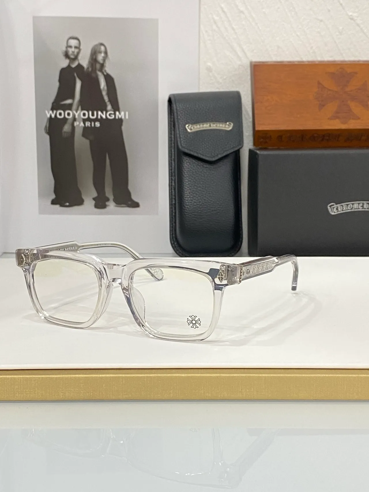 Chrome Hearts Ambidextrous Rectangular Acetate Optical Glasses 6