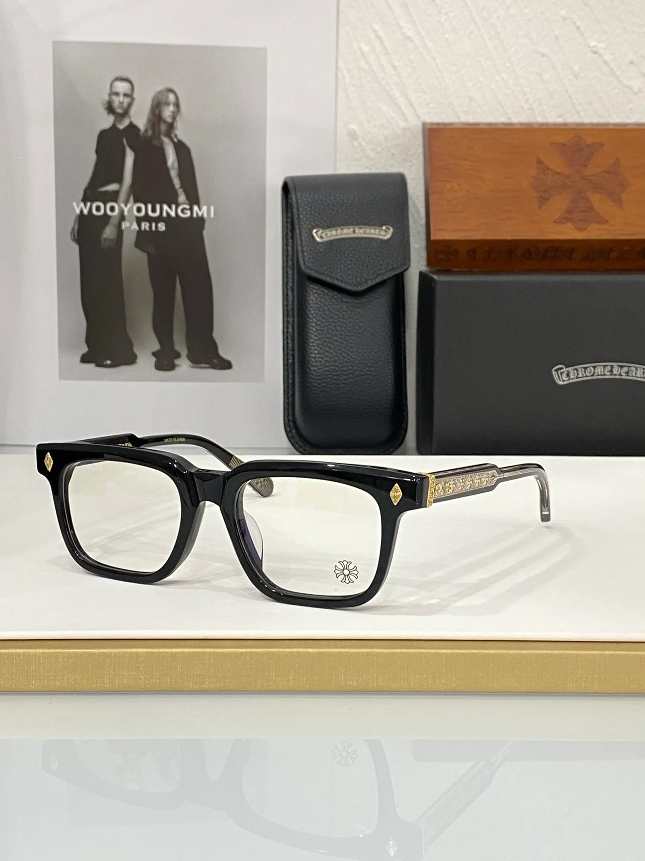 Chrome Hearts Ambidextrous Rectangular Acetate Optical Glasses 7
