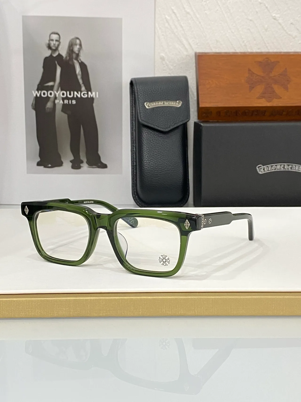 Chrome Hearts Ambidextrous Rectangular Acetate Optical Glasses 8