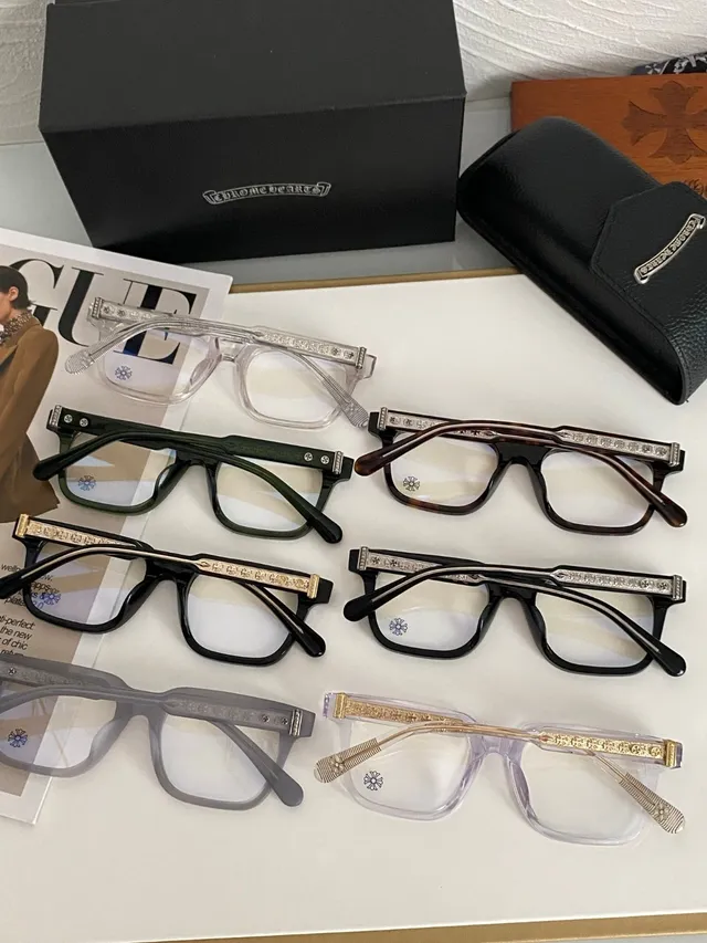 Chrome Hearts Ambidextrous Rectangular Acetate Optical Glasses 9