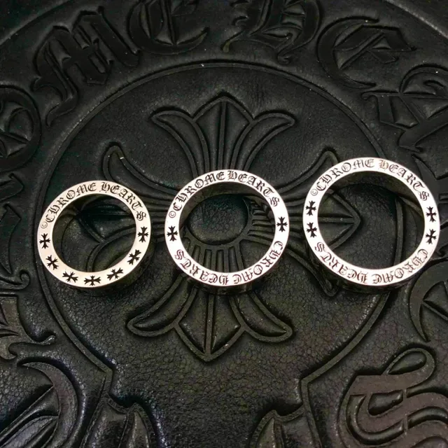 Chrome Hearts Forge Engraved Oxidized Silver Ring 4