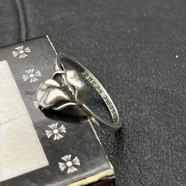 Chrome Hearts Lips Sculpted Oxidized Silver Ring 5