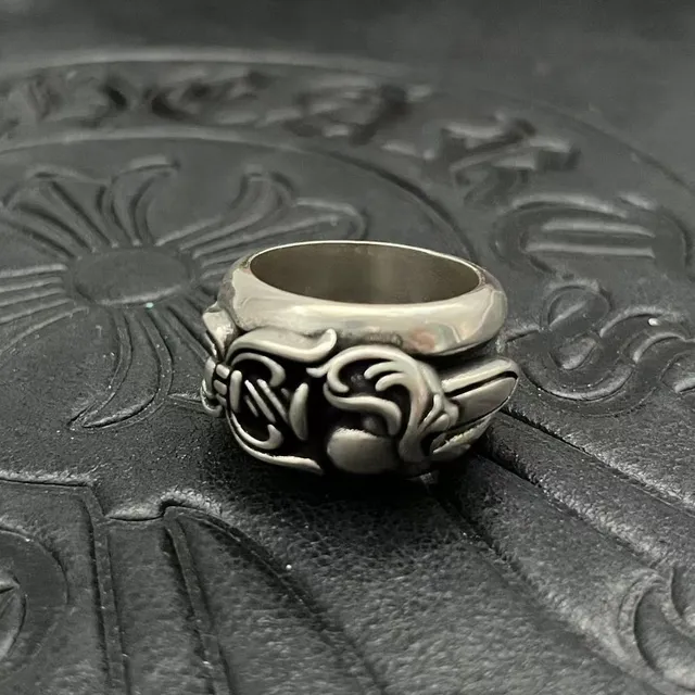 Chrome Hearts Scrollwork Wide Band Ring 4