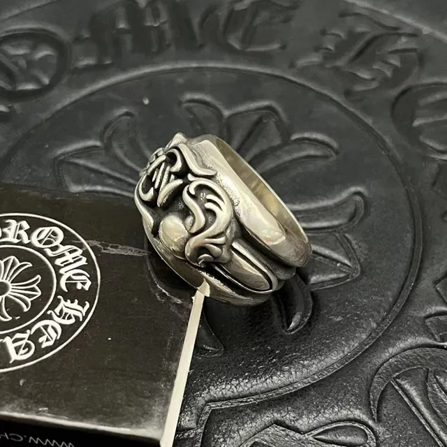 Chrome Hearts Scrollwork Wide Band Ring 9