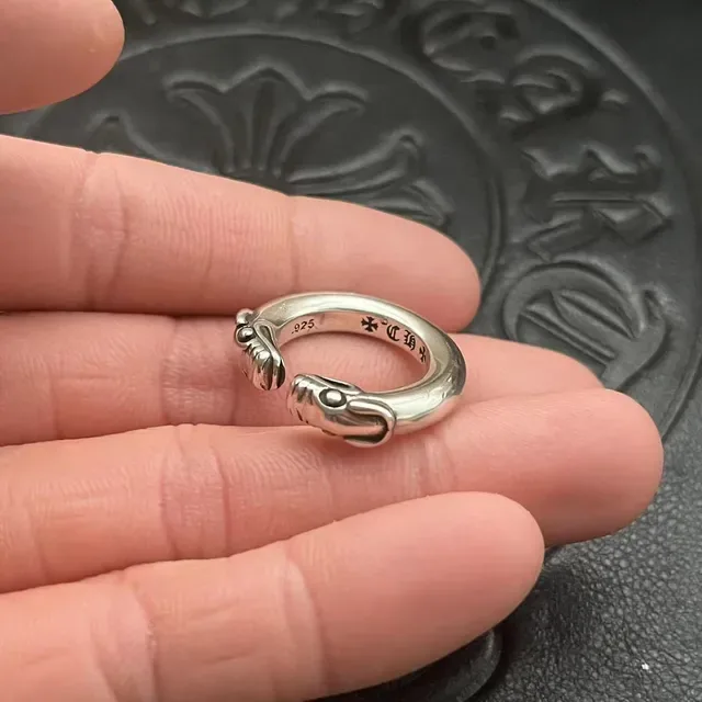 Chrome Hearts Serpent Ring Silver Motif Open Ring 3