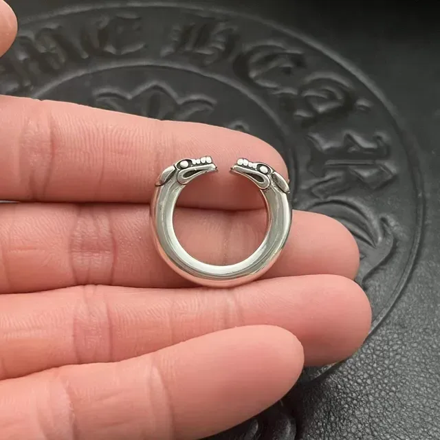 Chrome Hearts Serpent Ring Silver Motif Open Ring 4