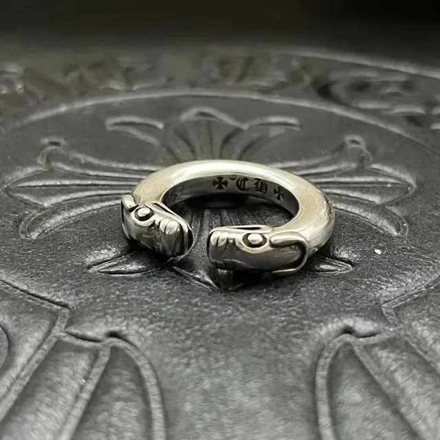 Chrome Hearts Serpent Ring Silver Motif Open Ring 6