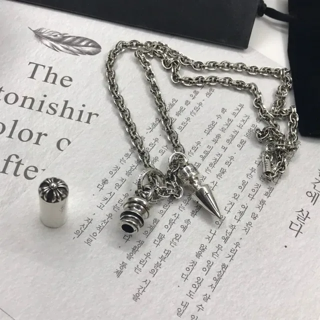 Chrome Hearts Spiked Pendant Necklace Silver-Toned Metal Necklace 2