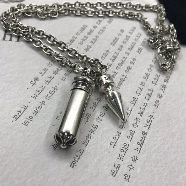 Chrome Hearts Spiked Pendant Necklace Silver-Toned Metal Necklace 5