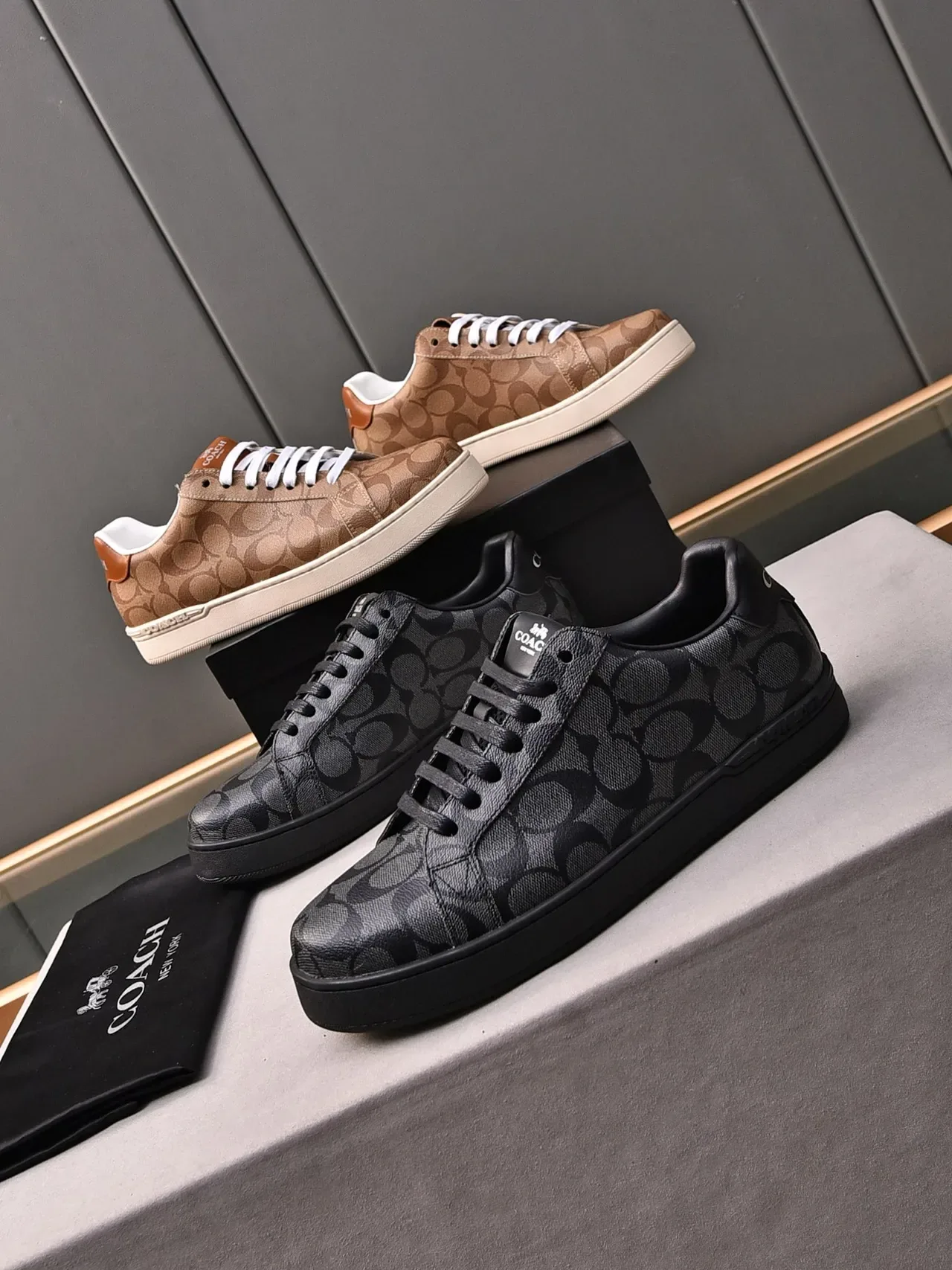 Coach Monogram-Print Low-Top Lifestyle Sneakers 2