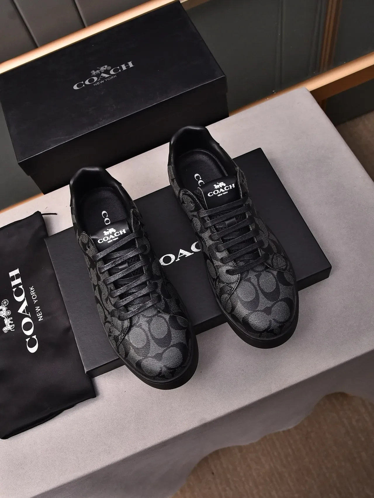 Coach Monogram-Print Low-Top Lifestyle Sneakers 3
