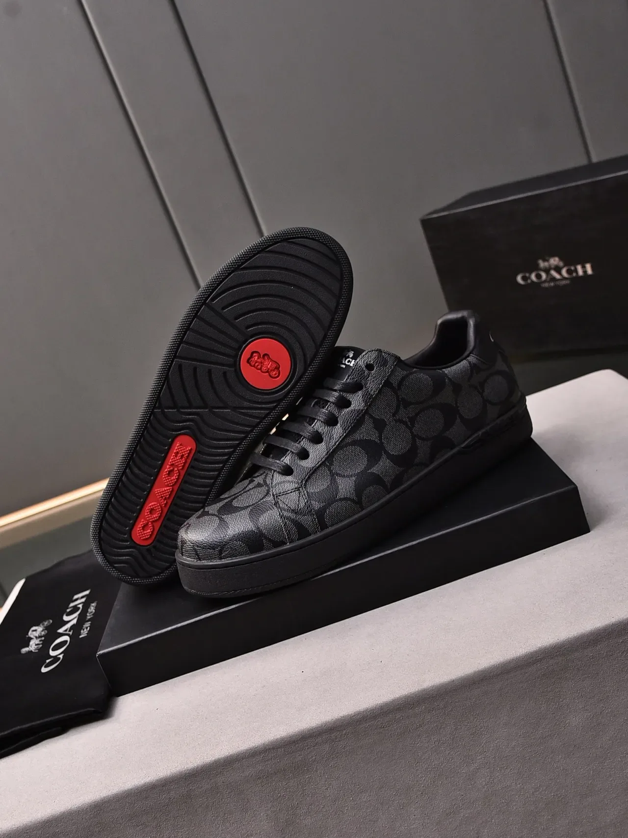 Coach Monogram-Print Low-Top Lifestyle Sneakers 4