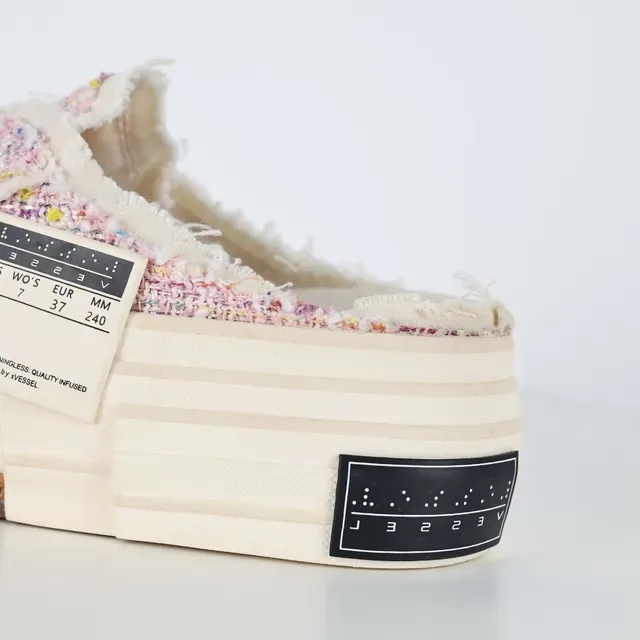 Converse Multicolor Beige Tweed Upper Frayed Edge Detail Lifestyle Sneakers 4