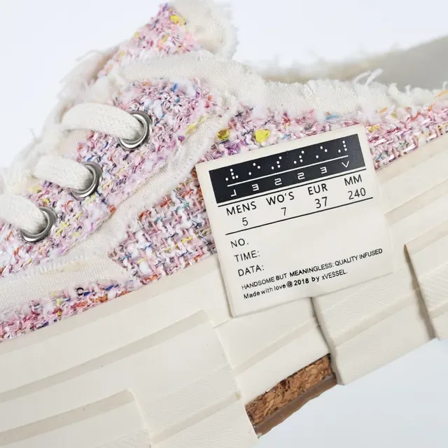 Converse Multicolor Beige Tweed Upper Frayed Edge Detail Lifestyle Sneakers 6