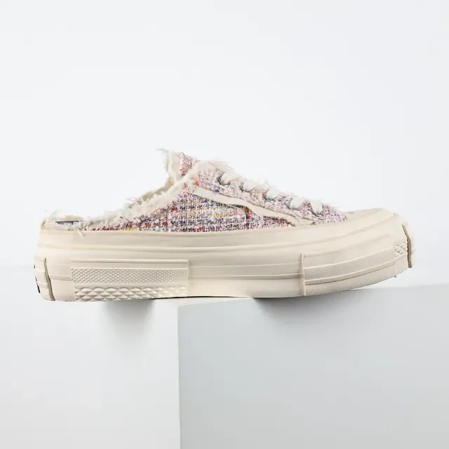 Converse Multicolor Beige Tweed Upper Frayed Edge Detail Lifestyle Sneakers 7