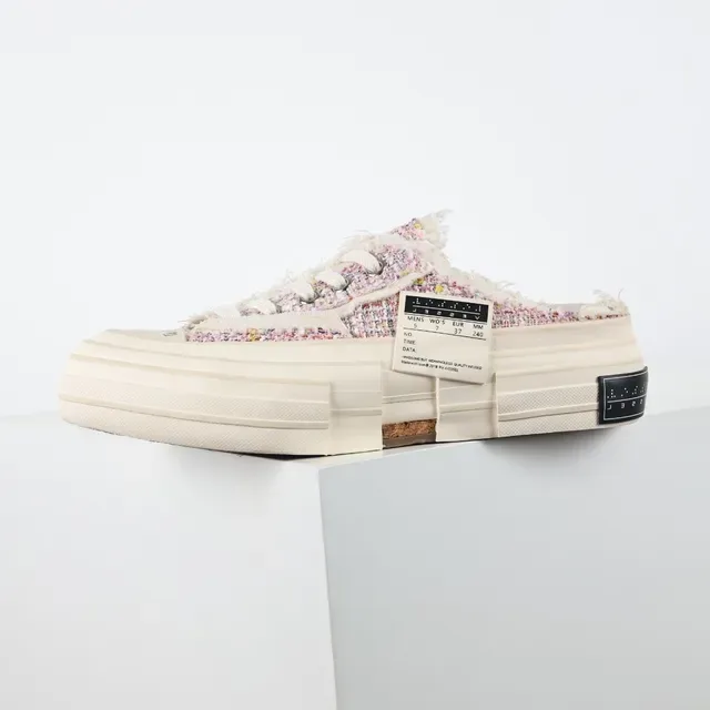 Converse Multicolor Beige Tweed Upper Frayed Edge Detail Lifestyle Sneakers 9