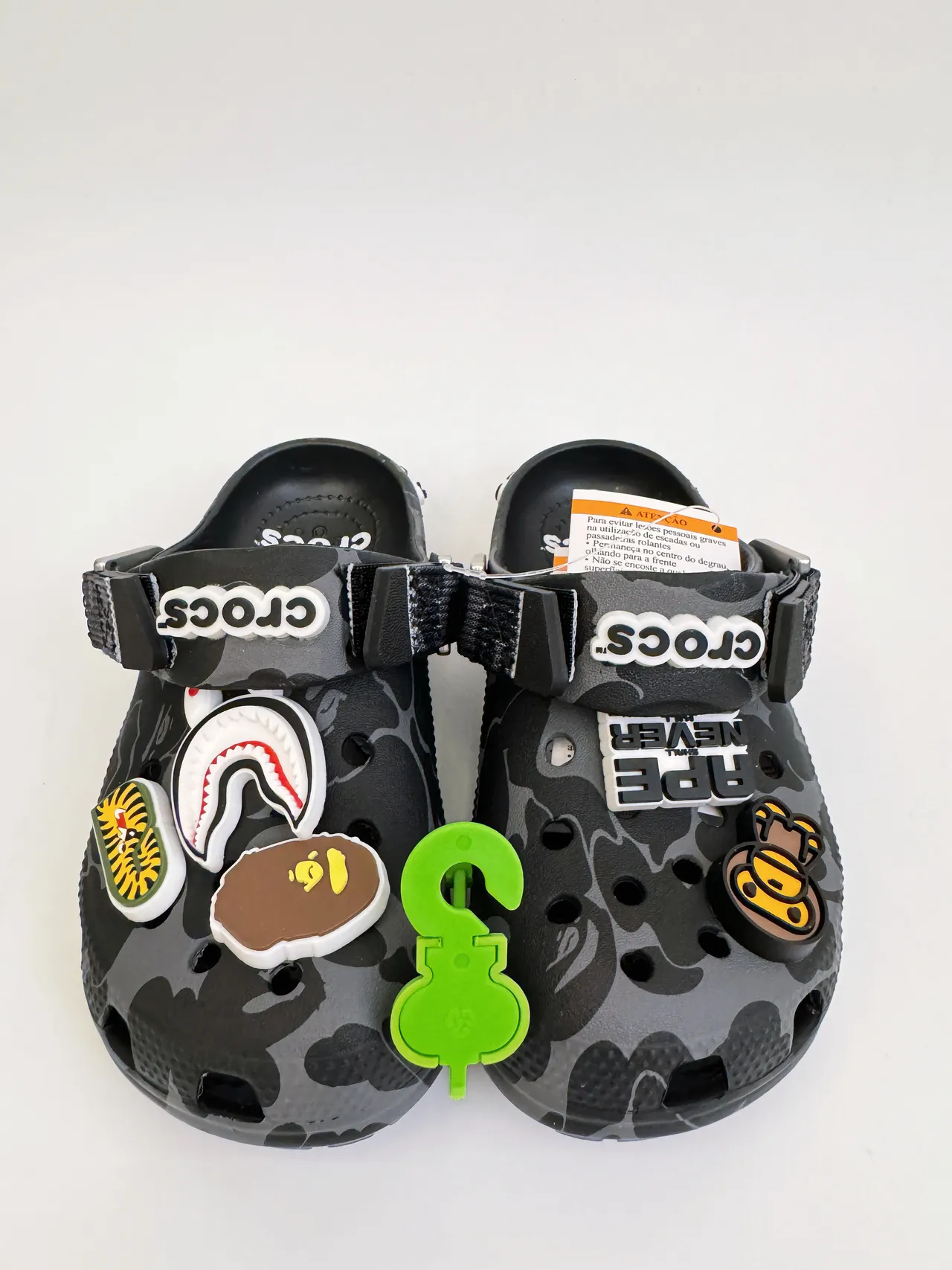 Crocs Classic Clog Black Gray Camo Kids Clogs 5