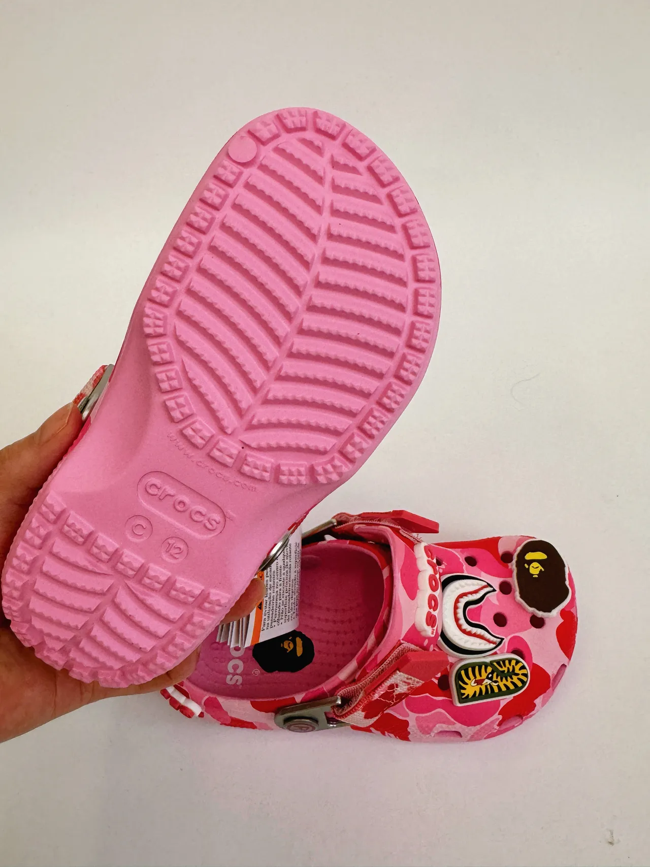 Crocs Classic Clog Black Gray Camo Kids Clogs 16