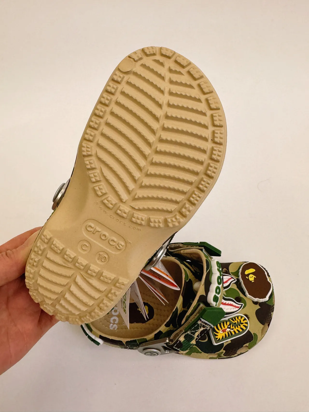 Crocs Classic Clog Black Gray Camo Kids Clogs 21