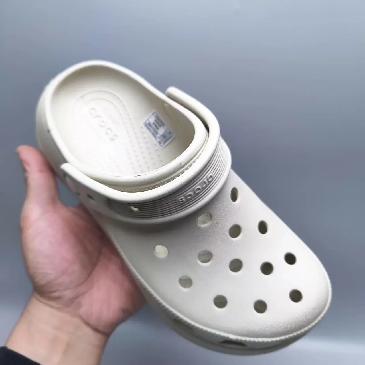 Crocs Classic Clog Off-White Molded Foam Clog 3