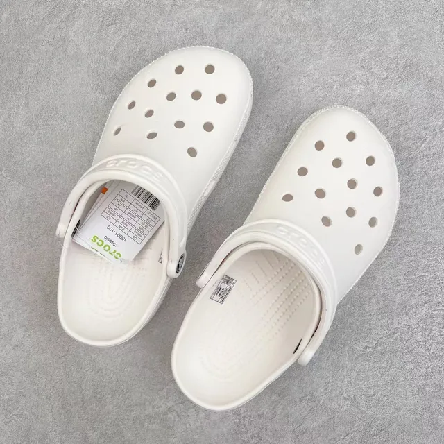 Crocs Classic Clog White Molded Foam Clog 8