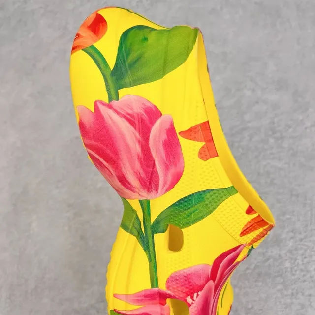 Crocs Classic Clog sabot jaune imprimé floral 5