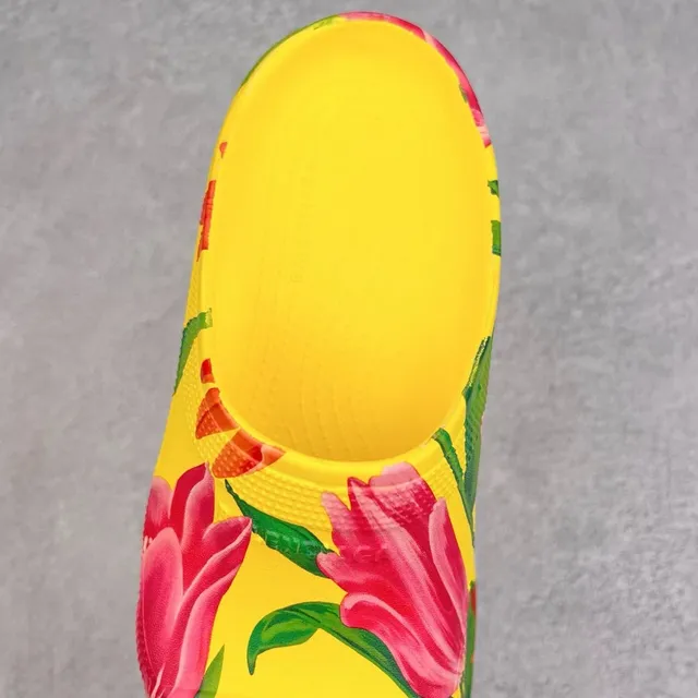 Crocs Classic Clog sabot jaune imprimé floral 6
