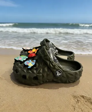 Crocs Echo Clog vert olive mousse facetté sabot 7