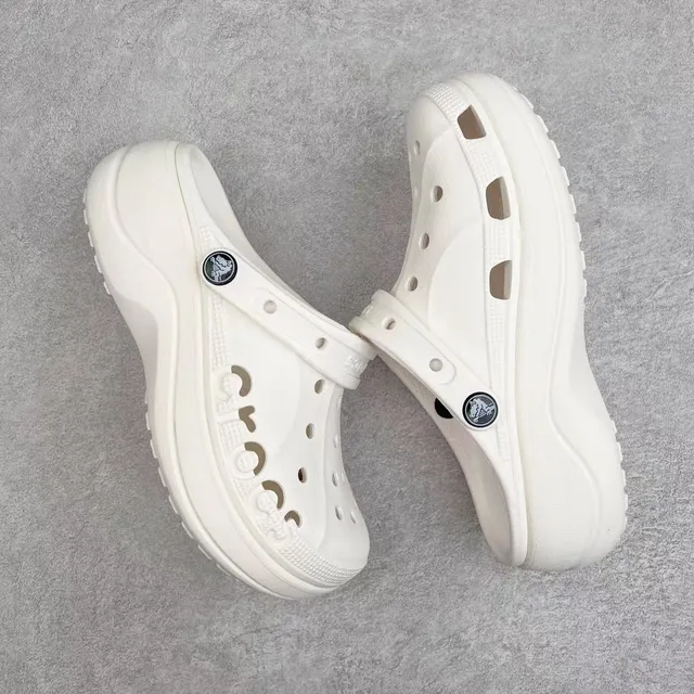 Crocs Echo Clog كلوج أبيض منصة رغوة مبلورة 8