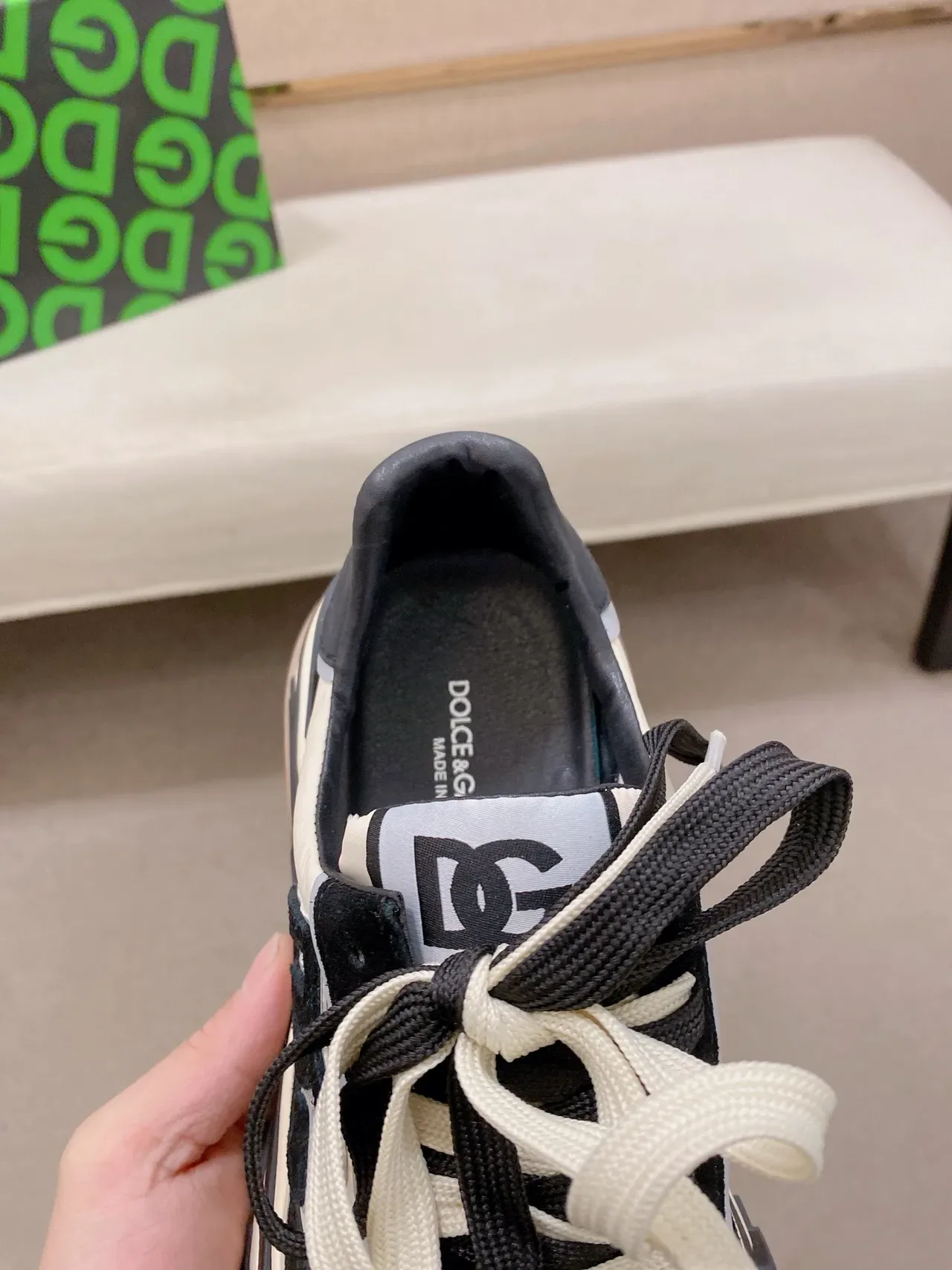 DC Shoes Black Beige Sole Mixed-Material Upper Chunky Sneakers 4
