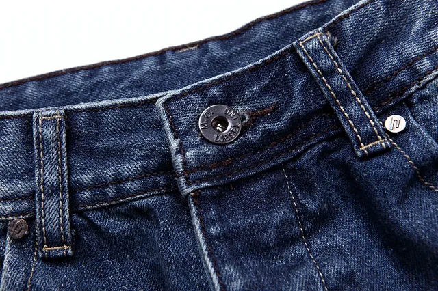 Diesel Distressed Medium-Wash Straight-Leg Jeans 8