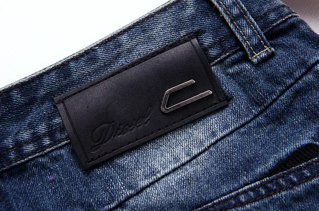 Diesel Distressed Medium-Wash Straight-Leg Jeans 13